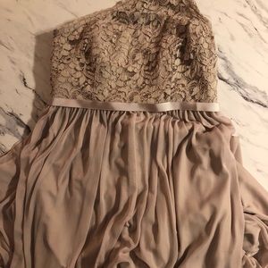 David’s Bridal One Shoulder Lace Bridesmaid Dress